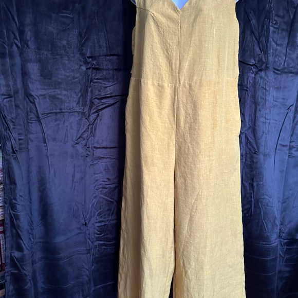 Titivate, Mustard colored dressy lined romper, size M - Picture 4 of 9